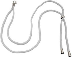 Λουράκι Λαιμού Lanyard Κινητό Μεταλλικό Γάντζο 75cm Λευκό