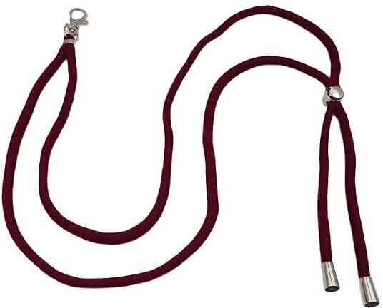 Λουράκι Λαιμού Lanyard Κινητό Μεταλλικό Γάντζο 75cm Μπορντώ