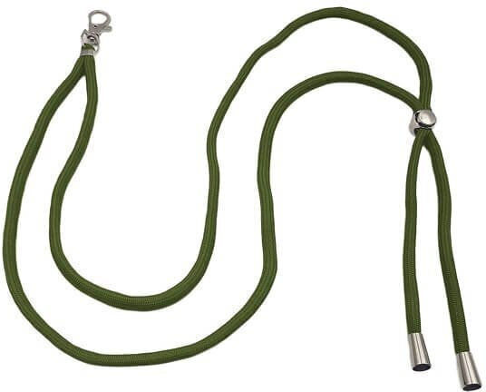 Каишка За Врата Lanyard Мобилен Метален Кука 75см Маслинен