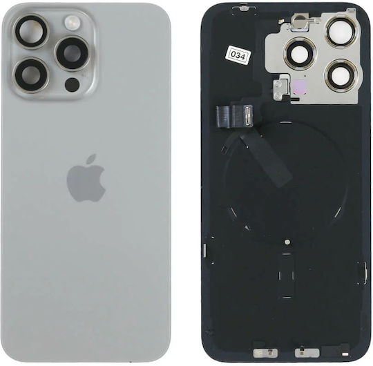 Genuine Back Glass Nfc Flex Flash & Camera Lens Iphone 15 Pro Natural Titanium