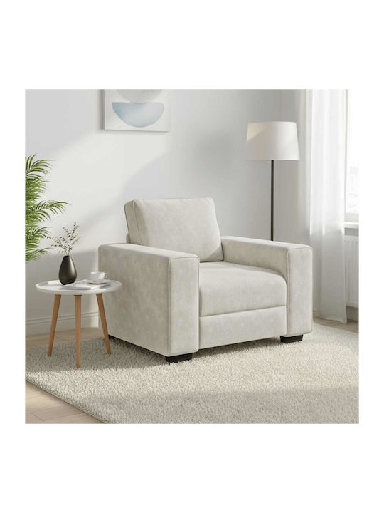 Sessel Aus Samt Crem 100x77x82cm