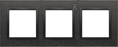 Simon 54 Nature 3-fold Metal Frame Inox Dark Drn3/83