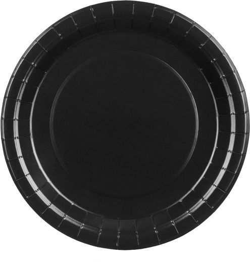 Farfurii Hârtie Negre 23 cm Set 6 Bucăți