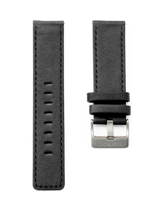 Tayroc Δερμάτινο Λουράκι Μαύρο 22mm