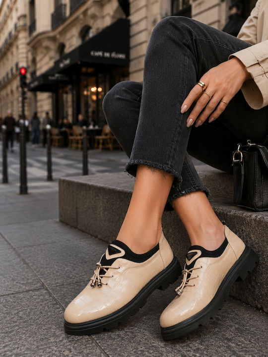 Hebe Oxford-uri Pentru Femei Bej Culoare