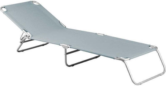 Enero Gray Foldable Steel Beach Sunbed 77x12.5x60cm