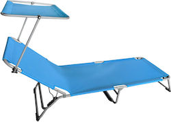Muhler Klappbare Strandliege Blau