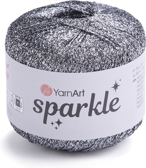 YarnArt Metallisch Strickgarn Sparkle 1303 Silber 25g 160m