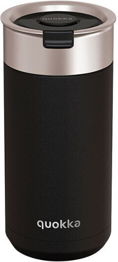Quokka Boost Thermosflasche Rostfreier Stahl BPA-frei 400ml Carbon Schwarz