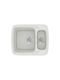 Sanitec Classic Drop-In Kitchen Sink from Synthetic Granite L60xW51cm Granite White