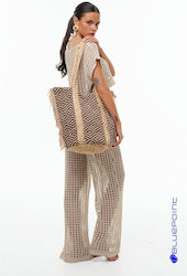 Bluepoint Brown Wicker Beach Bag Bluepoint Brown Wicker Beach Bag