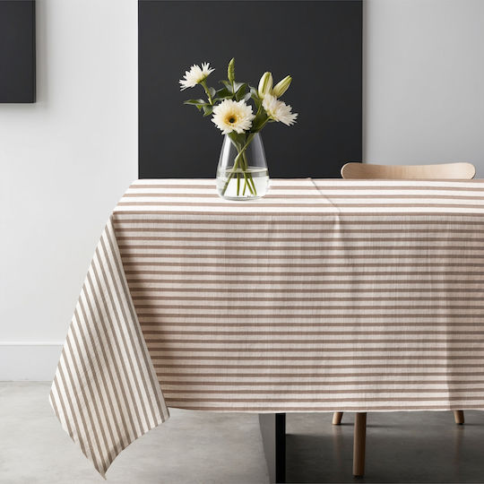 SteweHome Cotton Knitted Brown Tablecloth 140x180cm