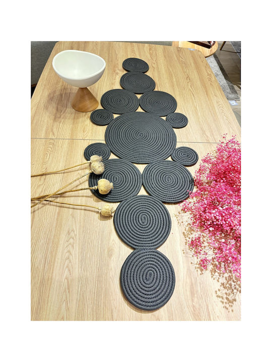 SteweHome Runner Bumbac Gri 120x45 cm