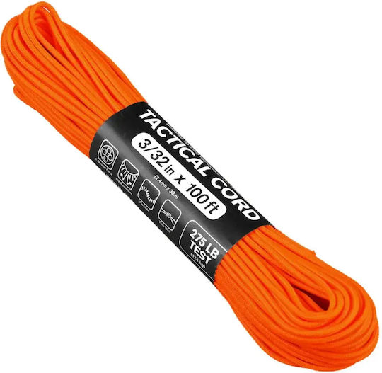 Atwood Rope Mfg Αρτάνη 275 Seile 100ft Neon Oranger