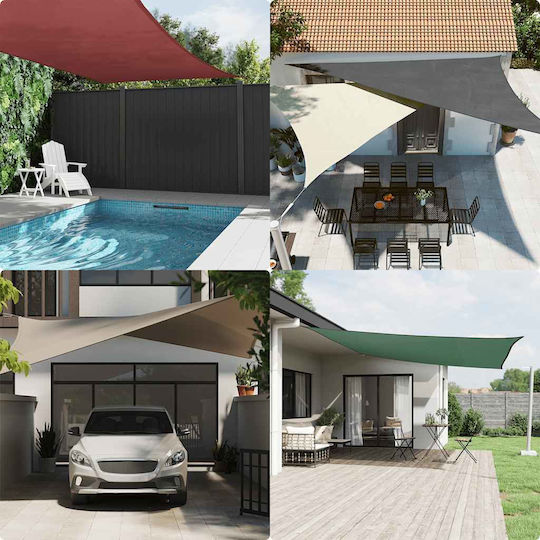 vidaXL Триъгълен Shade Sail Зелен с PU покритие 2м