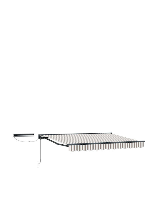 vidaXL Pavillon Terrasse Grau 3x2.5m