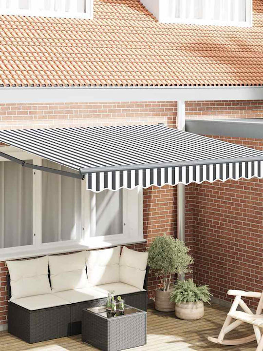 vidaXL Τέντα Βεράντας με Led Γκρι 3x2.5m