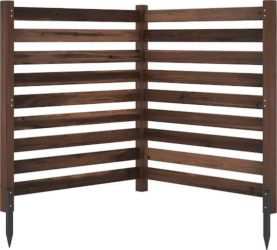 Costway Panou De Gard Lemn Maro 98cm x 1.07m 2 Bucăți