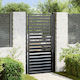 vidaXL Garten Metallisches Gartentor in Schwarz Farbe 1.8x1m