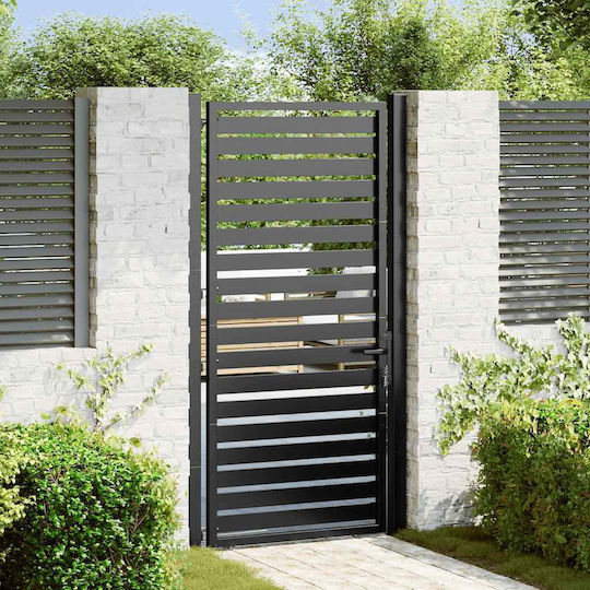 vidaXL Garten Metallisches Gartentor in Schwarz Farbe 1.8x1m