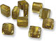 Murano Bead Square Transparent 13x13mm Jewelry & Decoration 10 pcs