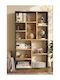 Brown Bookcase 75x22x123cm