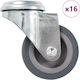 vidaXL 277843 Rotating Wheels from Rubber 16 Pieces 20mm