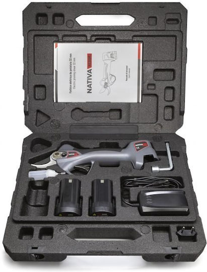 Ausonia Battery Pruner 16.8V 2x2Ah with Maximum Cutting Diameter 25mm in Carrying Case