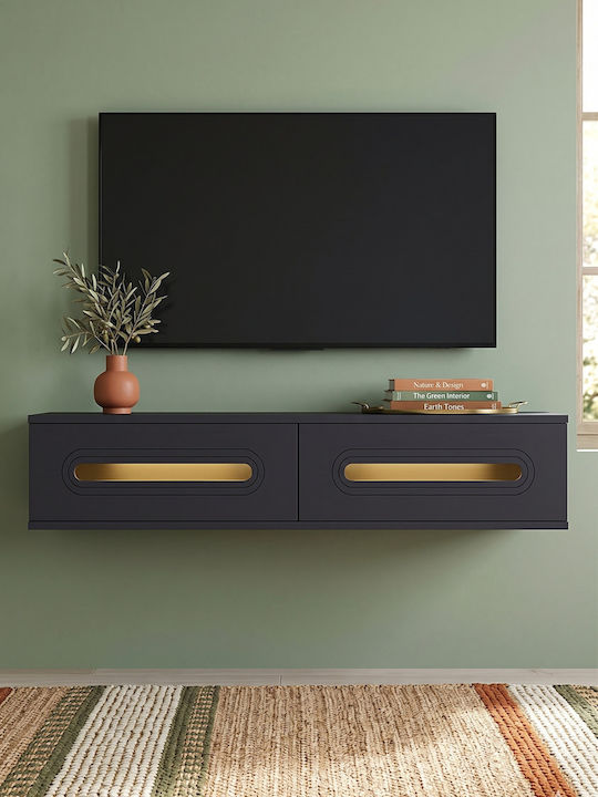 Gray TV Stand L120xD30xH26cm