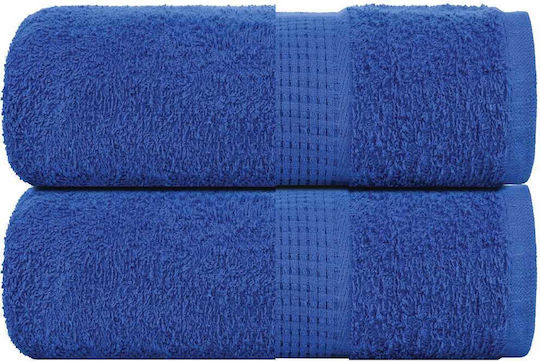 vidaXL Badetuch-Set 2 Stück 30x50cm Blau Gewicht 360gr/m²