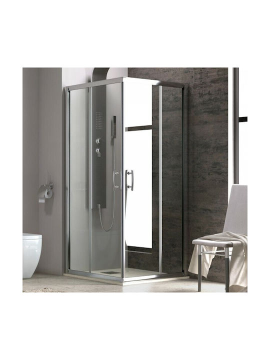 Karag Flora 100 Душ Кабинет с Плъзгаща Врата 100x90x190см Прозрачно Стъкло