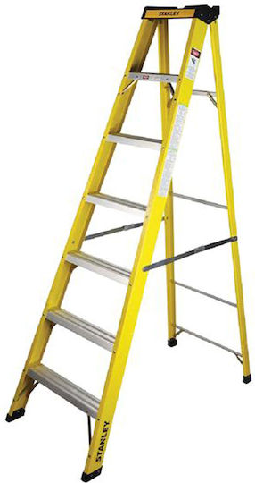 Stanley Metallische Leiter mit 6 Stufen