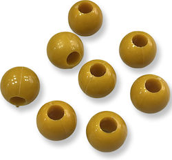 Acrylic Beads Orange Light 12mm Large Hole 5mm – 100 Pieces