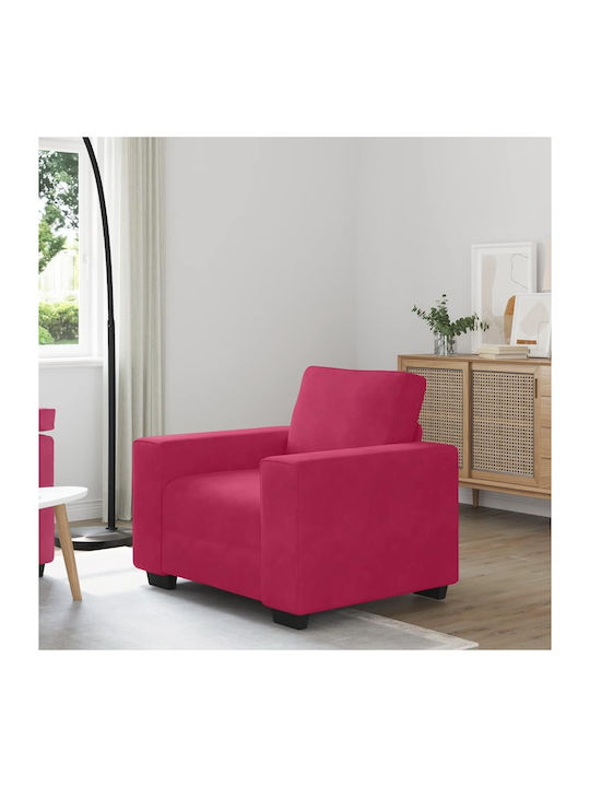 Sessel aus Samt Burgundisch 100x77x82cm
