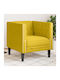 Sessel Aus Samt Gelb 71x74.5x70.5cm