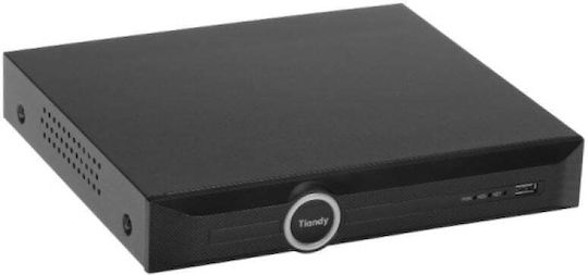 Tiandy v3 NVR Устройство за Запис с 10 Канала и 4K Анализ