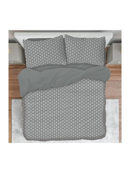 SpitiBazaar Il-line Set Bed Sheets for Single Bed 160x260cm Grey 3 Pieces