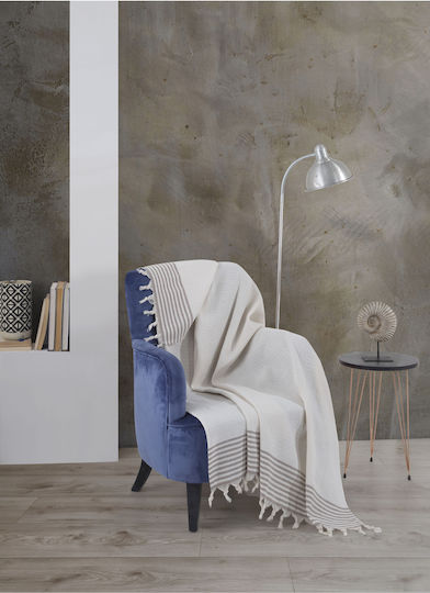 SteweHome Armchair Throw 150x180cm Ecru