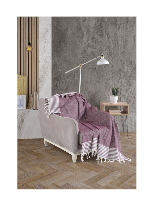 SteweHome Armchair Throw 150x180cm Purple