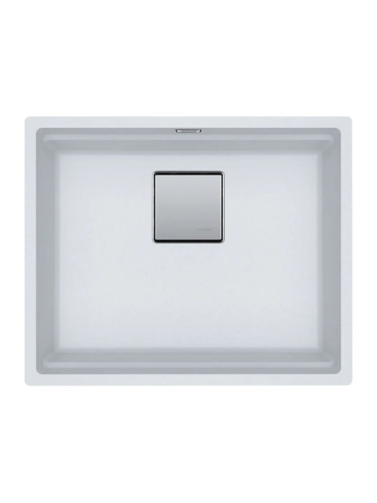 Franke Mythos Kubus 2 Pro Подплотен Кухненски Мивка от Течен Гранит 52x46см Бял
