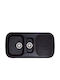 Sanitec Classic Drop-In Kitchen Sink Inox L97xW50cm Brown