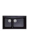 Sanitec Classic Drop-In Kitchen Sink Inox L93xW51cm Granite Sand