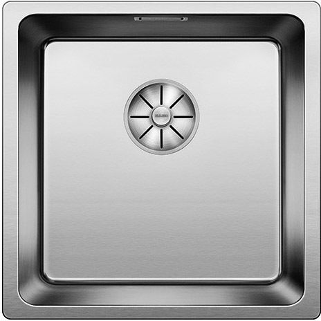 Blanco Andano 400-u Undermount Kitchen Sink Inox Satin with Faucet L44xW44cm Silver