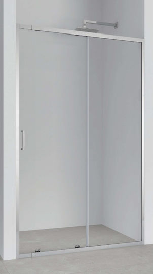 Crown Duschkabine mit Schiebetür 100x185cm Klarglas Chrom