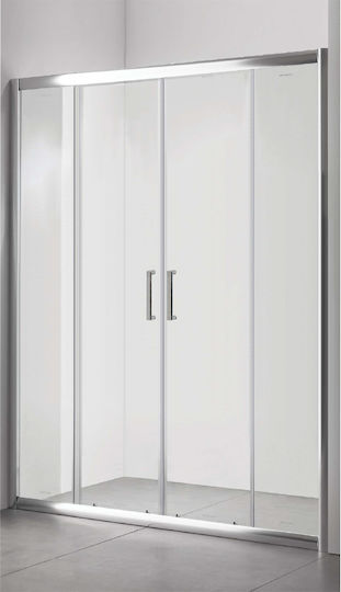 Crown Shower Cabin for Shower with Sliding Door 170x185cm Clear Glass Chrome
