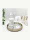 Georgiou Best Man Set in Gilt White 3 Pieces