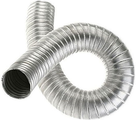 Flexible Aluminum Air Duct Ø75 Heavy Duty 3 Meters 0.080mm Thickness 30°C 250°C Inoxshell