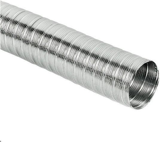 Flexible Stainless Steel Air Duct 2 Meters Φ-110 Resistance 30°c 400°c Thickness 0.090mm Aisi 304 Ba Inoxshell