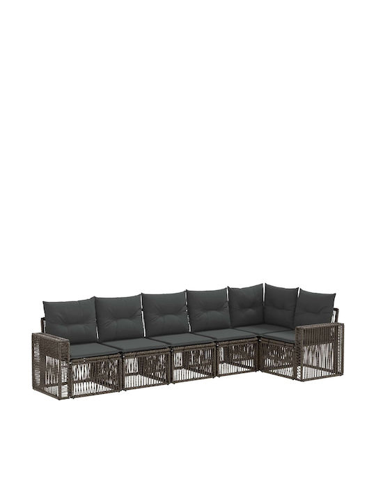 Canapea De Colț Pentru Exterior Din Rattan Cu P...