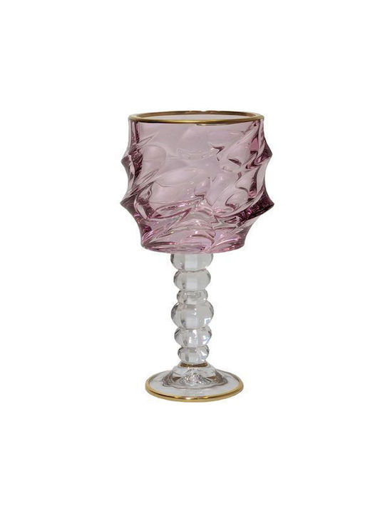 Griffe Montenapoleone Glass Goblet Pink Glass